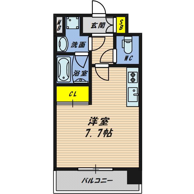 AUBERGEM(1K/2階)の間取り写真