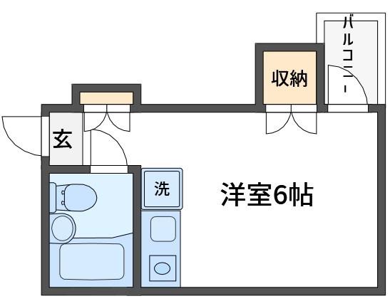 アビタシオンイシカワ(ワンルーム/2階)の間取り写真