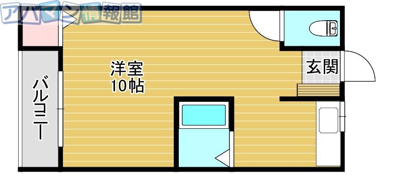 メゾンボワール(1K/3階)の間取り写真
