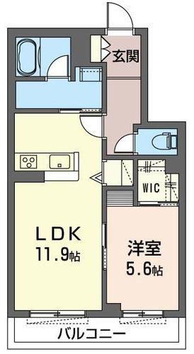 エムリエート(1LDK/3階)の間取り写真