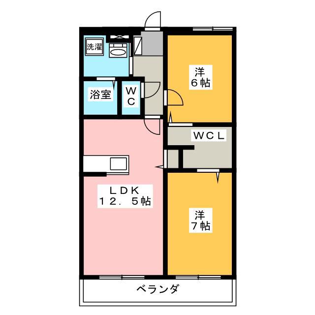 YAMAIWA (2LDK/1階)の間取り写真