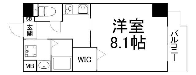 マルセイ玉川マンション(1K/5階)の間取り写真