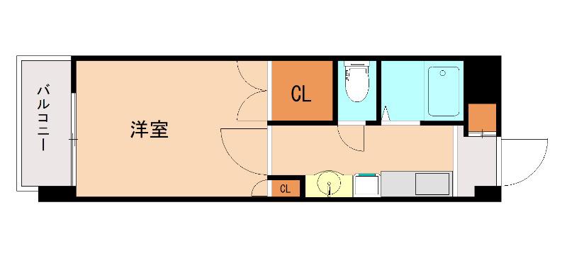 グレイス二日市壱番館(1K/2階)の間取り写真