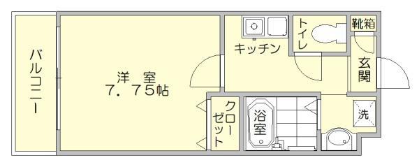 マルシュ・エイド(1K/4階)の間取り写真