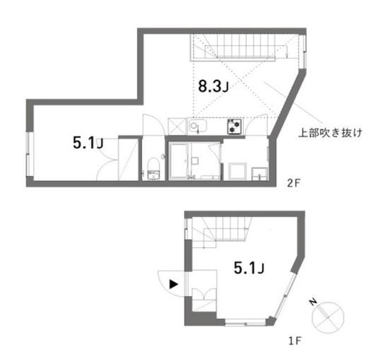 TAKANAWA SITE タカナワサイト(1LDK/1階)の間取り写真