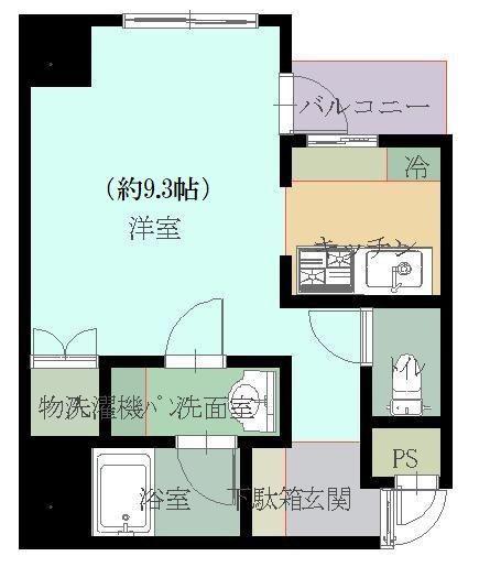 コーポ向島(ワンルーム/11階)の間取り写真