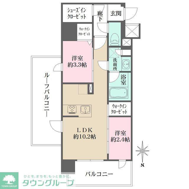 シーズンフラッツ杉並井草(2LDK/7階)の間取り写真