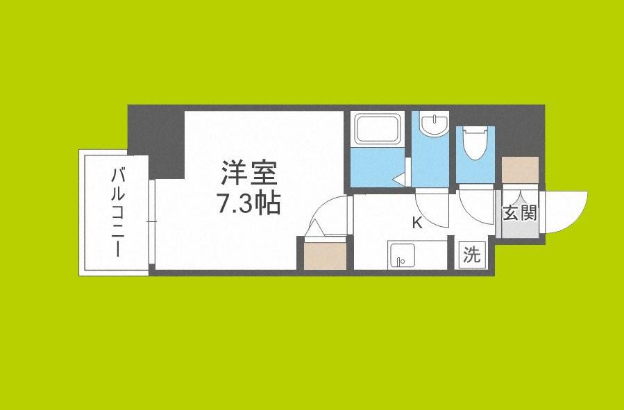 WORVE大阪本町(1K/12階)の間取り写真