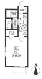 フォルテ 久我山(1K/2階)の間取り写真