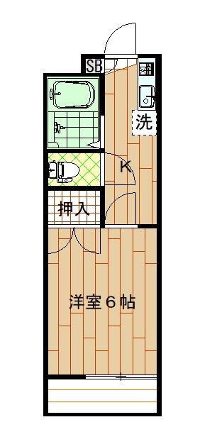エントピア(1K/2階)の間取り写真