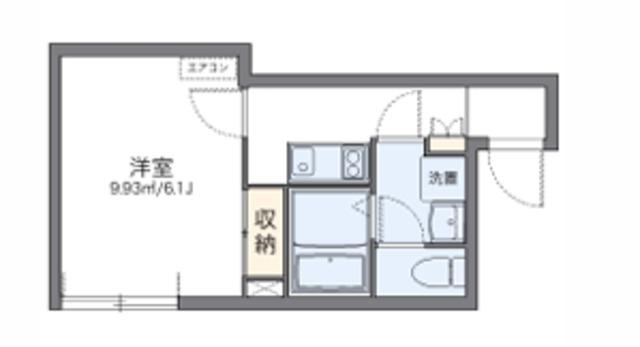 レオネクストライネ(1K/2階)の間取り写真