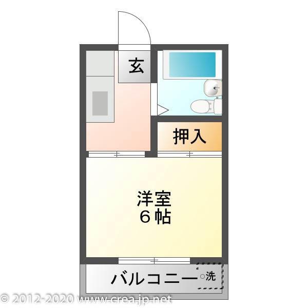 シティカワグチ(1K/2階)の間取り写真