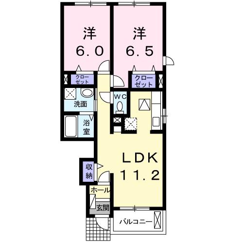 ＪＲ東海道本線 袋井駅 徒歩39分 2階建 築15年(2LDK/1階)の間取り写真