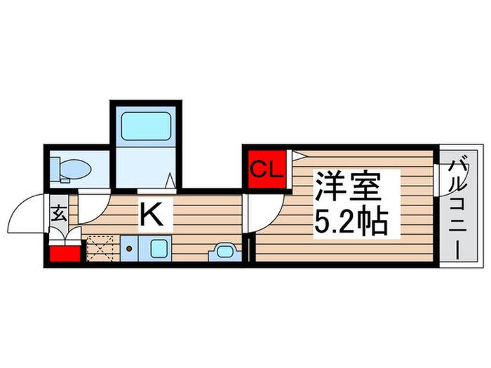 MELDIAみのり台II(1K/1階)の間取り写真