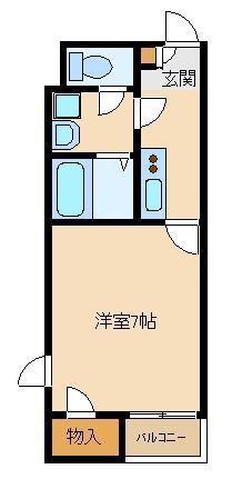 レオネクストリースランス(1K/2階)の間取り写真