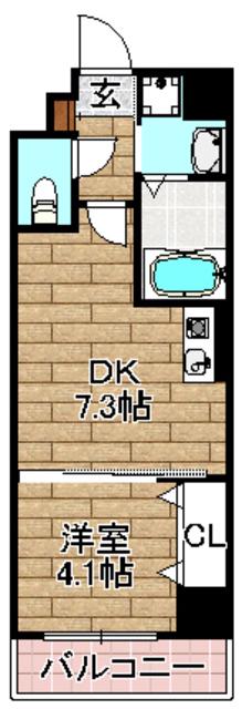 プレステージIII城北(1LDK/3階)の間取り写真