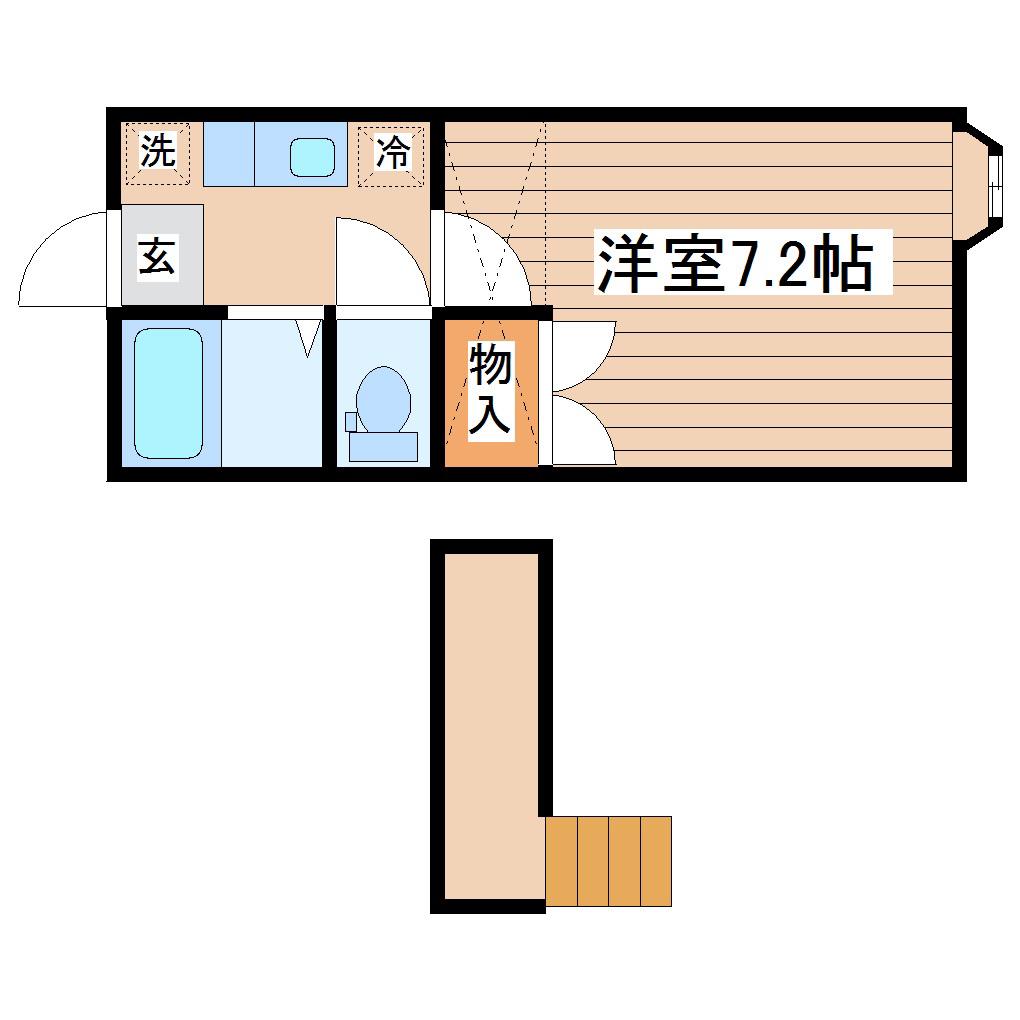 ヴァルーンレイム8(1K/1階)の間取り写真