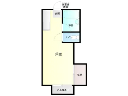 ハイツ小松(ワンルーム/1階)の間取り写真