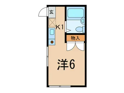 モンクール・I(ワンルーム/1階)の間取り写真
