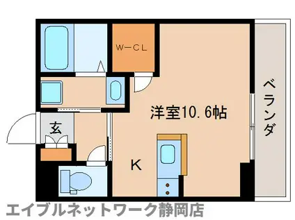 エムロード西草深(ワンルーム/2階)の間取り写真