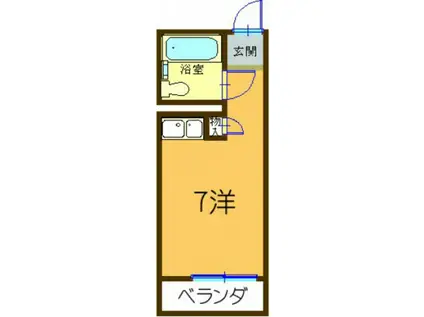 セルシオI(ワンルーム/3階)の間取り写真