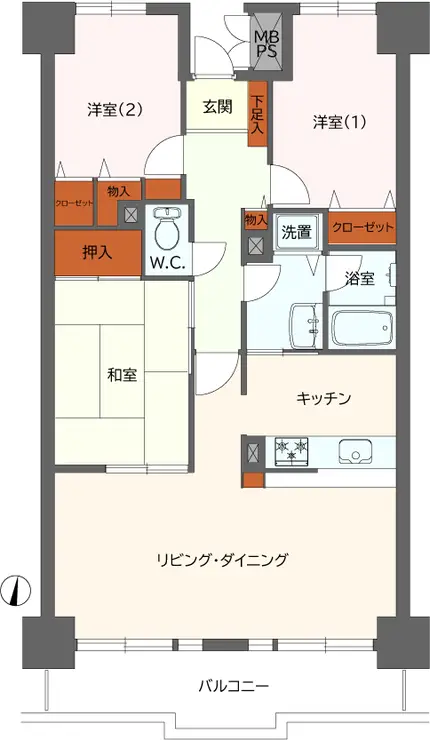 ライオンズプラザ大宮 9階階 間取り