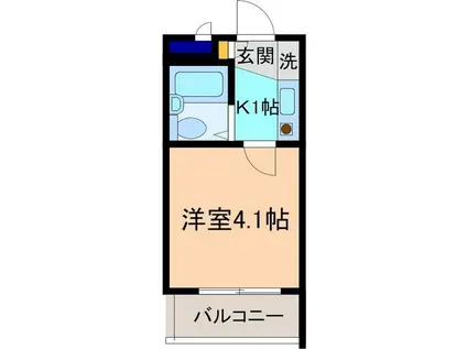 朝日プラザ菊川(1K/2階)の間取り写真