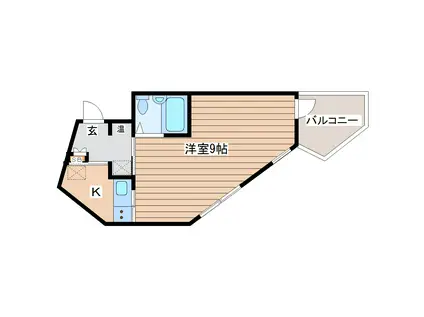 旭サークルコンフォート(1K/3階)の間取り写真