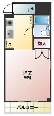 ROSE MANSION(ワンルーム/2階)の間取り写真