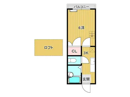 レジデンス丸真(1K/1階)の間取り写真