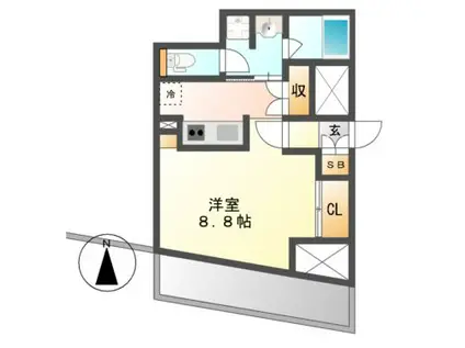 CORNES HOUSE NAGOYA(ワンルーム/5階)の間取り写真