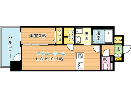 LEGEND KUROSAKI(1LDK/10階)の間取り写真