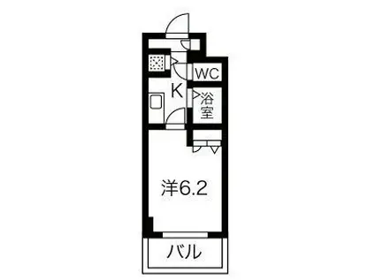 プレミアムコート名古屋金山インテルノ(1K/5階)の間取り写真