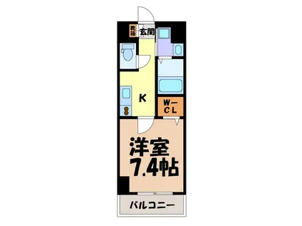 プレイズシード名古屋亀島(1K/1階)の間取り写真