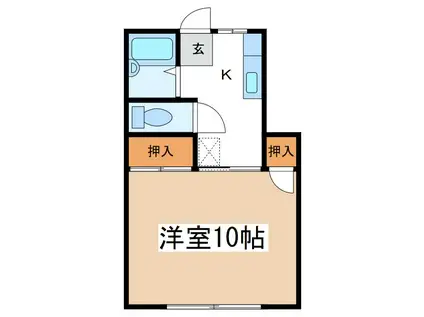 アピア・マツシマ(1K/1階)の間取り写真
