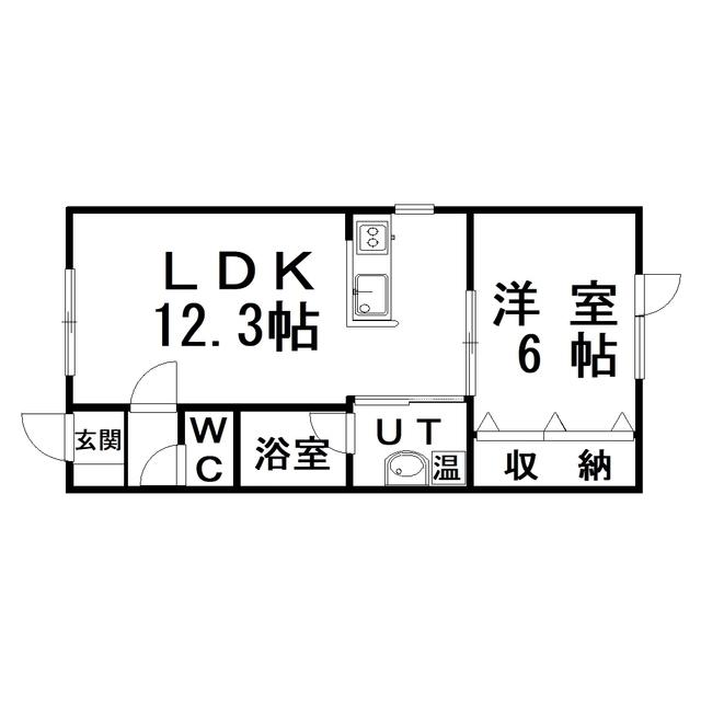 パークマンション(1LDK/1階)の間取り写真