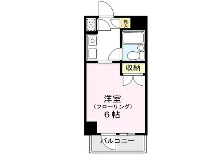 クイーンズアカデミア(ワンルーム/6階)の間取り写真
