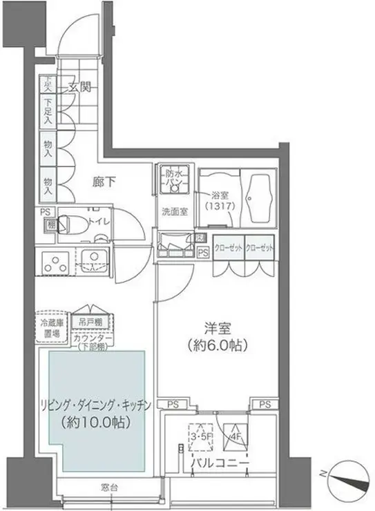 メゾンカルム本郷 4階階 間取り