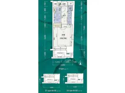 プレサンス桜通アベニュー(1K/11階)の間取り写真