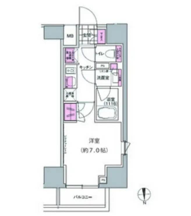 プレジリア東日本橋 9階階 間取り