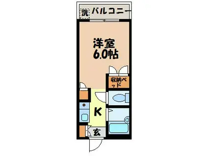 アリスガーデン(1K/5階)の間取り写真