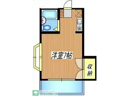 プランシール祇園(1K/3階)の間取り写真