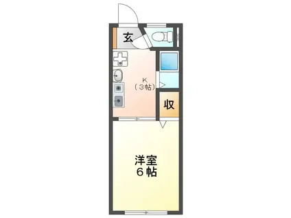 サクラハイツ(1K/1階)の間取り写真