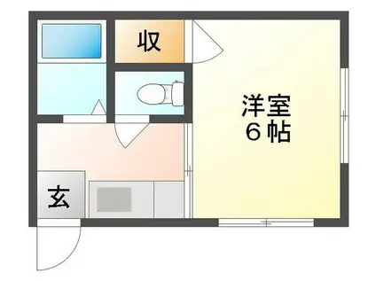 メゾン旭(1K/1階)の間取り写真