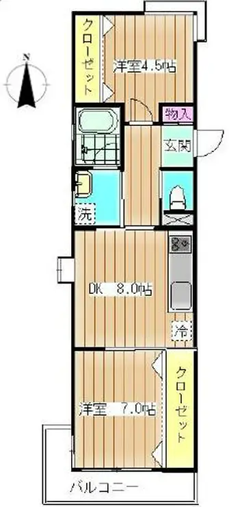 サン・フォートASO 2階階 間取り