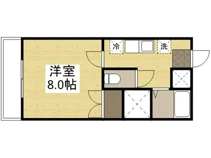 パルミラ江並(1K/7階)の間取り写真