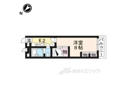 レオパレス十九(1K/1階)の間取り写真