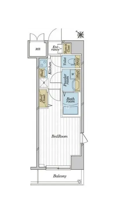 ガラ・シティ日本橋茅場町 9階階 間取り