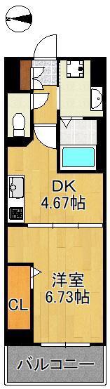 PROSPERER光明(1DK/3階)の間取り写真