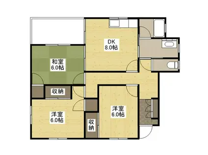 リバーサイド川内I(3DK/2階)の間取り写真